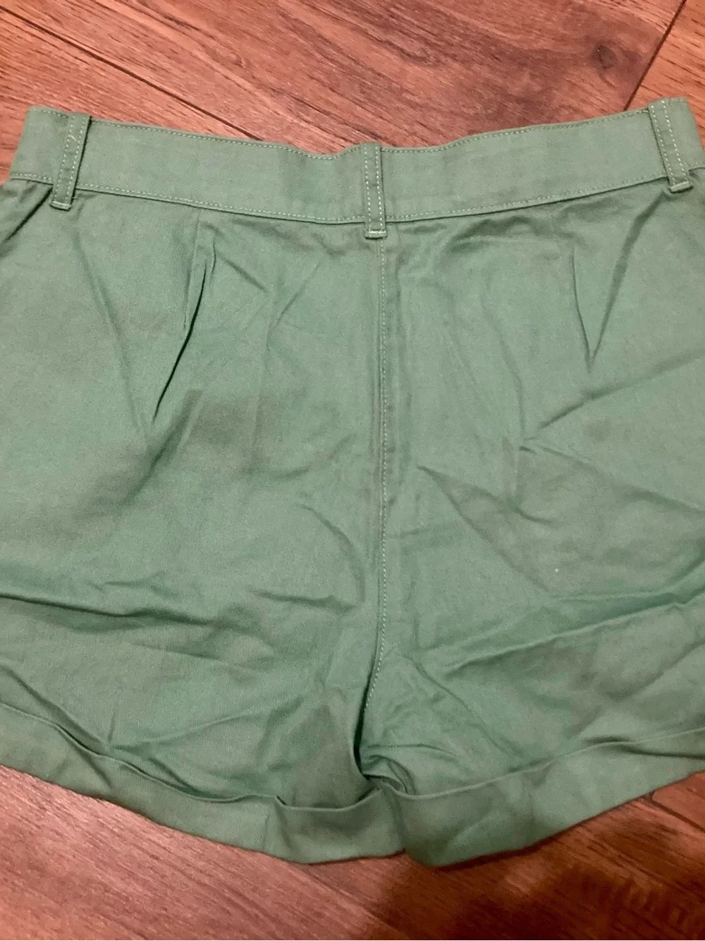 Crewcuts J.Crew Girls Pleated Chino Shorts Brand New Adj Waist Sz 16 - Green NWT